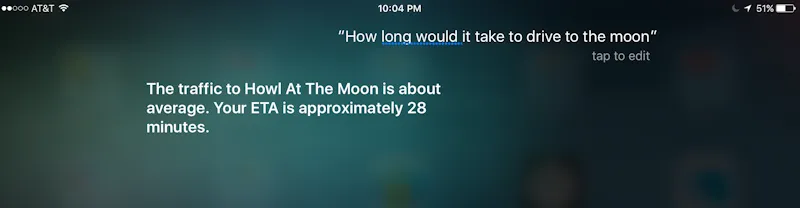 Siri's Silly Answer